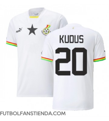 Ghana Mohammed Kudus #20 Primera Equipación Mundial 2022 Manga Corta